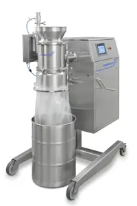 Frewitt Bag Holding Device Pneumatically Filling Containers Integrated Conical Mill Barrel