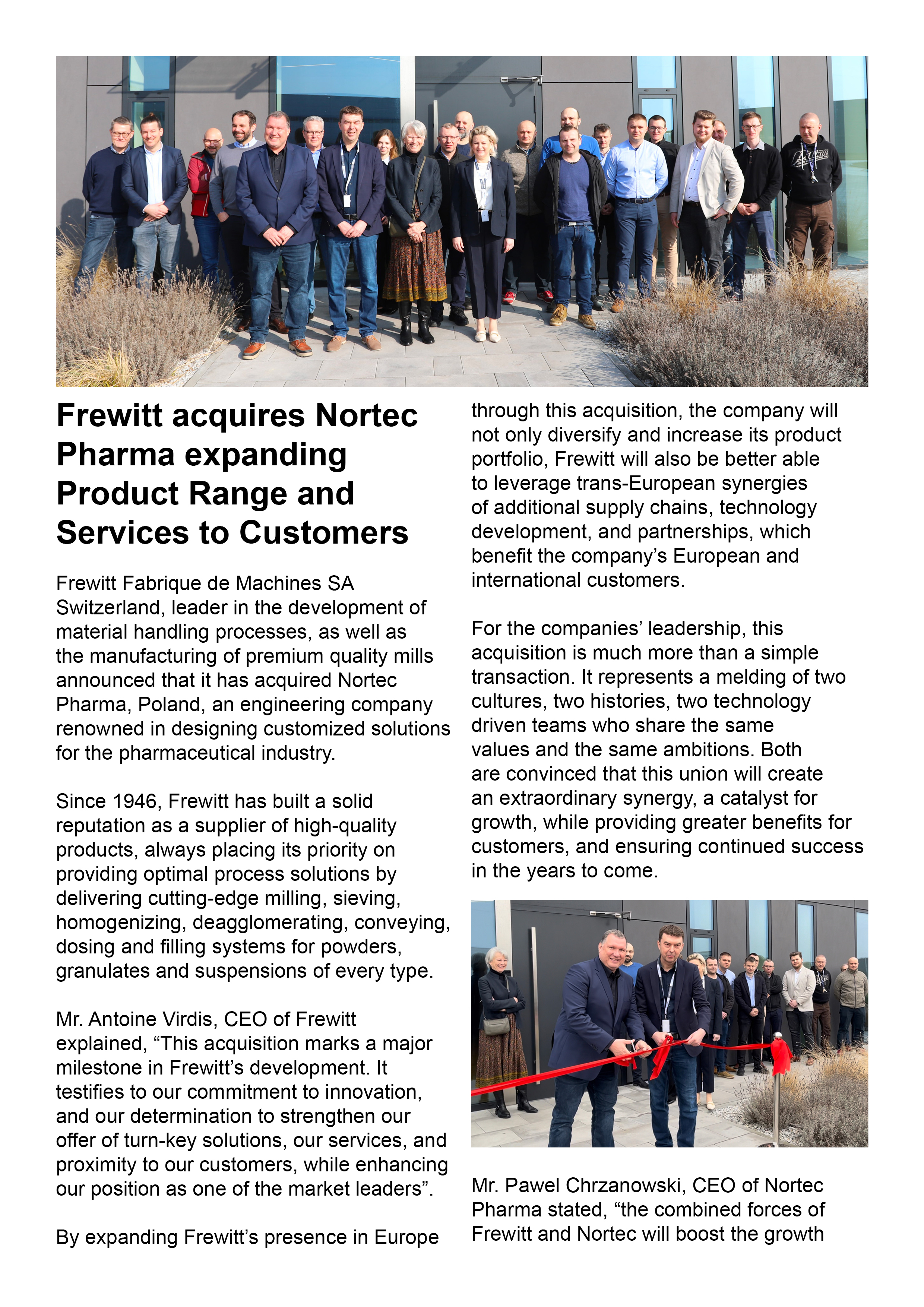 Frewitt Nortec Pressrelease